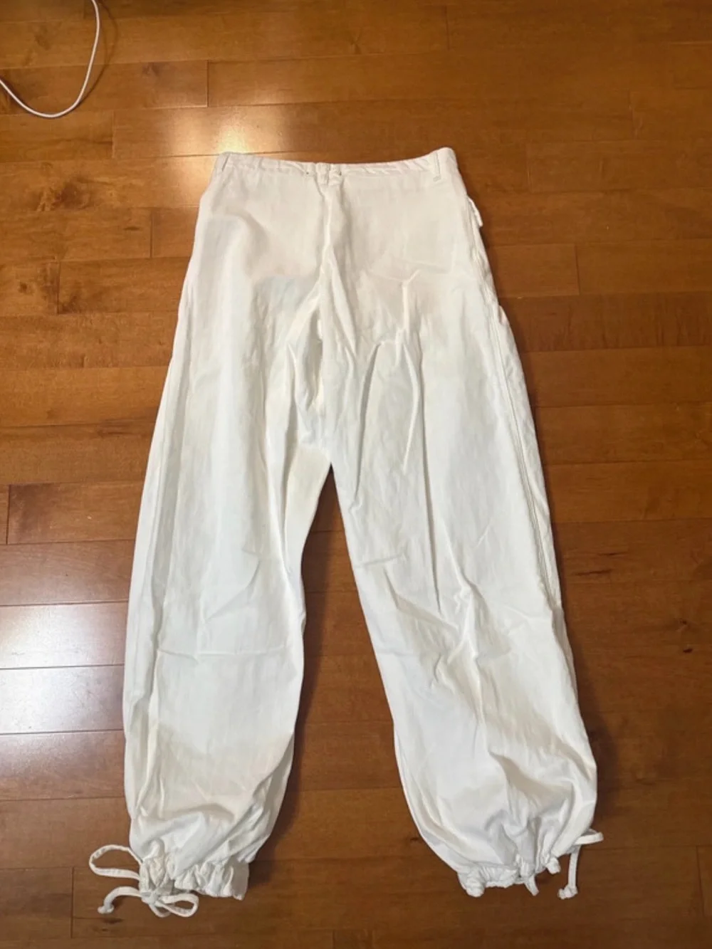 Free People White Balloon Pants
